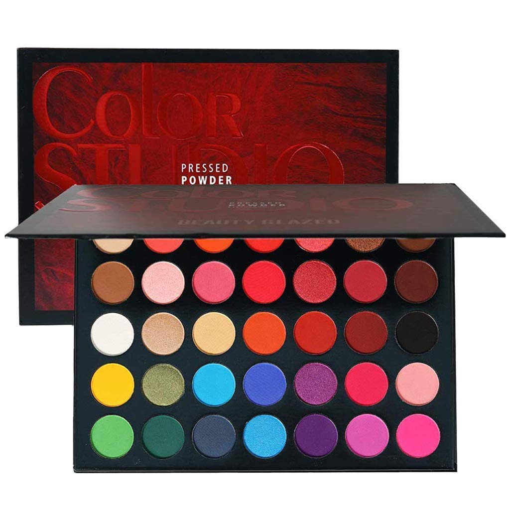 Color Studio Eyeshadow Palette, Highly Pigmented 35 Shades Matte and Shimmers Makeup Palette, Waterproof Blendable Eye Shadow, Cruelty- Free Makeup Pallet Color Studio Eyeshadow Palette, Highly Pigmented 35 Shades Matte and Shimmers Makeup Palette, Waterproof Blendable Eye Shadow, Cruelty- Free Makeup Pallet