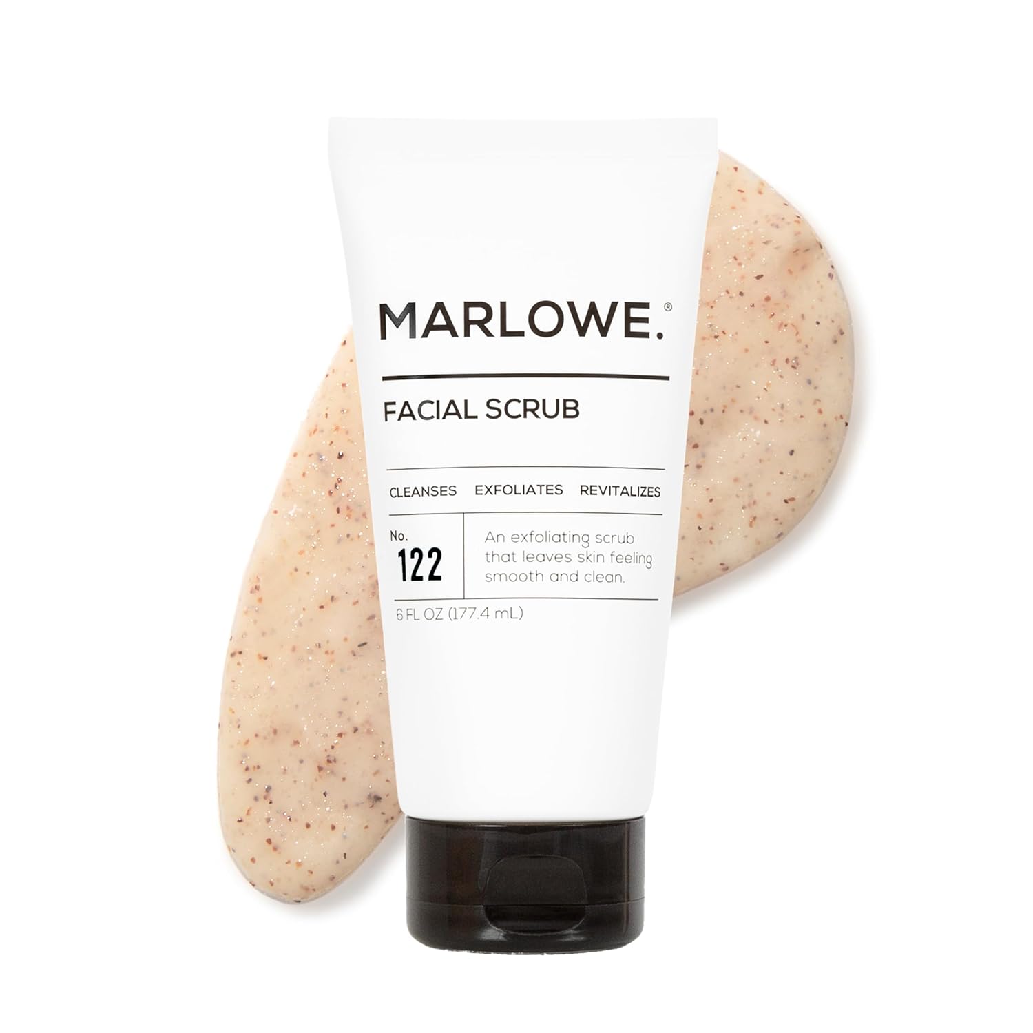 MARLOWE. Facial Scrub for Men, 6 oz, Exfoliating & Refreshing Gentle Face Exfoliator, Cleanses, Smooths, Revitalizes Skin, Clean Vegan Formula with Apricot Seed Powder & Pumice, Fresh Sage & Fir Scent MARLOWE. Facial Scrub for Men, 6 oz, Exfoliating & Refreshing Gentle Face Exfoliator, Cleanses, Smooths, Revitalizes Skin, Clean Vegan Formula with Apricot Seed Powder & Pumice, Fresh Sage & Fir Scent