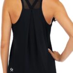 ICTIVE Workout Tops for Women Loose Fit Racerback Mesh Backless Muscle Tank Running Shirts