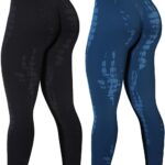 AUROLA Serpent Snake Seamless Scrunch Workout Leggings for Women,Girls Squat Proof Ribbed Thick Active Gym Pants