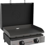 Blackstone 1813 Original 22 Tabletop Griddle with Hood and Stainless Steel Front Plate, Powder Coated Steel, Black