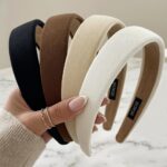 Huachi Headbands for Women Non Slip Trendy Headbands for Womens Hair 1 inch Wide, Fall Head Bands Cute Headband for Girls Elastic Hair Bands for Womens Fashion Accessories Gifts 4PCS