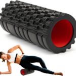 Krightlink Foam Roller for Deep Tissue Massager, 13" High Density Exercise Patented Roller for Muscle Massage and Myofascial Trigger Point Release Back Roller for Fitness, Yoga and Pilates (Black)