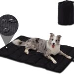BDEUS Travel Dog Bed, Outdooor Camping Pet Mat, Portable Place Mat with Handle, Easy to Clean, Waterproof & Portable and Odor Resistant Pet Cooling Pad (X-Large 51" x 35", Black)