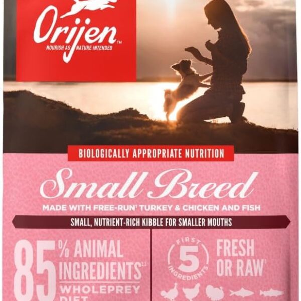 ORIJEN Grain Free High Protein Dry Dog Food Small Breed Recipe 4lb Bag