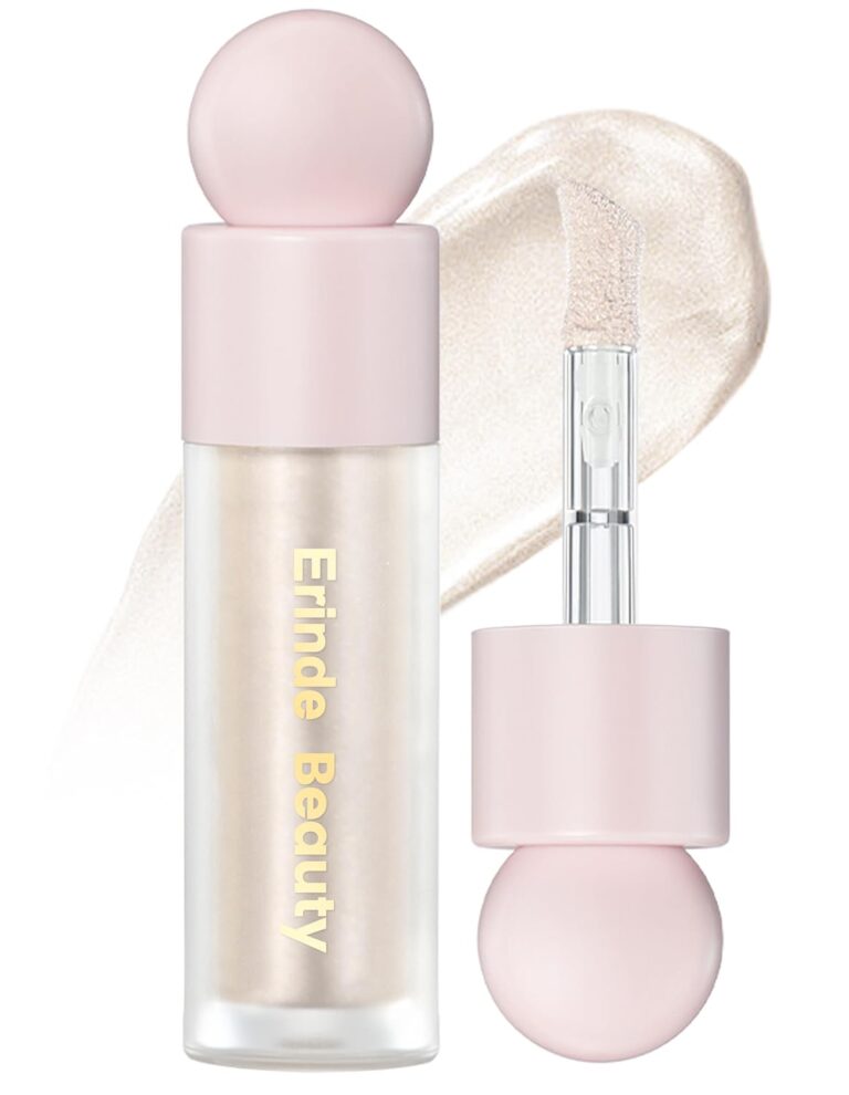 Erinde Liquid Highlighter, Face Bronzer Stick, Natural Glossy Finish, Lightweight Blendable Silky Smooth Cream Illuminator, Cruelty-Free, 01# Moonlight