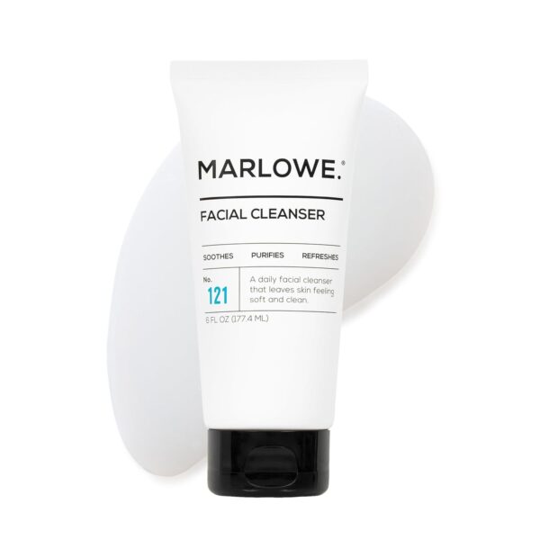 MARLOWE. Facial Cleanser, 6 oz, Purifying, Refreshing Daily Mens Face Wash, Removes Dirt, Oil & Impurities, Clean, Vegan Formula with Natural Extracts & Antioxidants, Original Fresh Sage & Fir Scent
