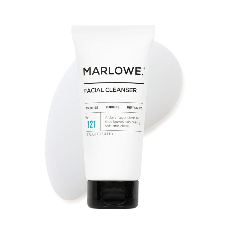 MARLOWE. Facial Cleanser, 6 oz, Purifying, Refreshing Daily Mens Face Wash, Removes Dirt, Oil & Impurities, Clean, Vegan Formula with Natural Extracts & Antioxidants, Original Fresh Sage & Fir Scent