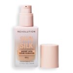 Revolution Skin Silk Radiant Satin Serum Foundation, Buildable Coverage with Hydrating Hyaluronic Acid for a Natural Finish, Vegan & Cruelty-Free, F7NC Light Skin Tones, 0.77 fl oz