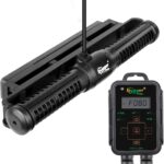 Hygger Aquarium Wave Maker - Adjustable Cross Flow Pump with LED Display Controller, Magnetic DC 24V Powerhead for Freshwater & Marine Reef Aquariums Up to 265 Gallon (25W)