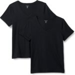 Amazon Essentials Women's Regular Fit 100% Cotton V-Neck Short Sleeve T-Shirt