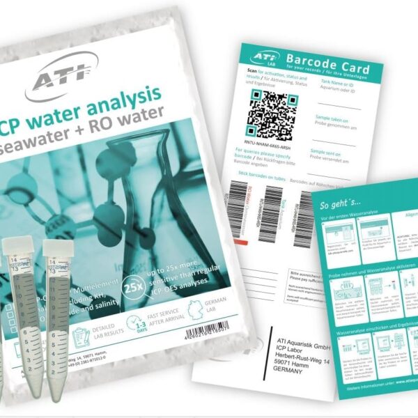 ATI ICP Test Seawater Pro Laboratory Analysis with Osmosis Water Analysis for Seawater Aquariums incl. Free Return Shipping