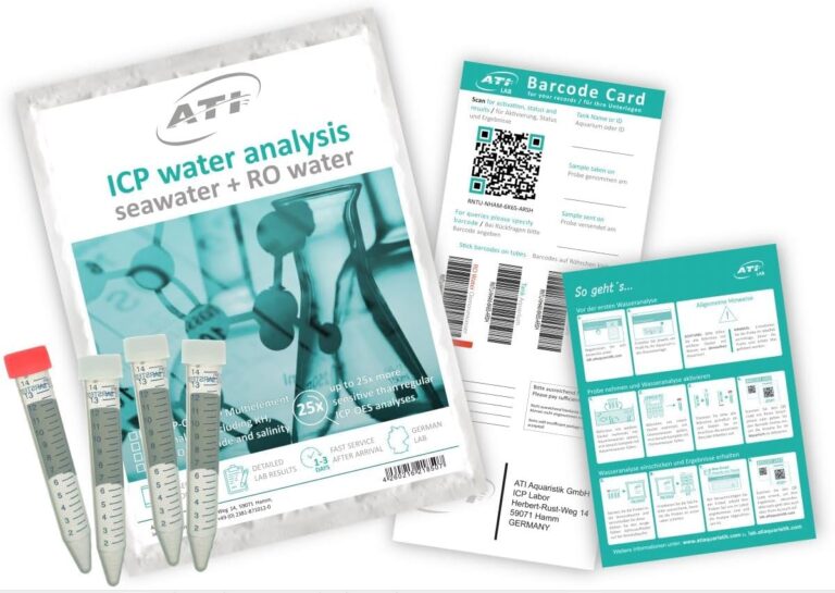 ATI ICP Test Seawater Pro Laboratory Analysis with Osmosis Water Analysis for Seawater Aquariums incl. Free Return Shipping
