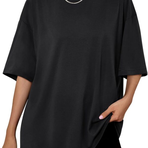 AUTOMET Womens Oversized T Shirts Workout Plus Size Short Sleeve Tops Casual Loose Basic Tees Summer Trendy Outfits 2026