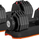ATIVAFIT Adjustable Dumbbell Set of 2, 588LB Quick Dial Free Weights with Double Safety Lock, Anti-Slip Steel Handle & Storage Box, Space Saving Home Gym Equipment for Full Body Strength Training, Suitable for Home Fitness Users