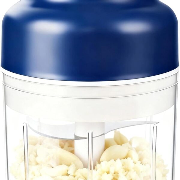 Electric Garlic Chopper,Upgrade Electric Mini Garlic Chopper Set,New Small Garlics Choppers Mincer,USB Rechargeable,Wireless Veggie Grinder,for Mashing Onion,Garlic,Chili,Ginger(Blue,250ML)