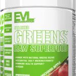 Evlution Nutrition Stacked Greens - Raw Superfood - Made with Natural Greens Blend + Essential Daily Micronutrients - Immunity + Hydration Support - Vegan & GMO-Free - 30 Servings - Orchard Apple