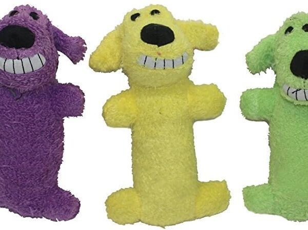 Loofa Dog 'The Original' Assorted Colors (Purple, Red, Green, and Blue) 6" Dog Toy