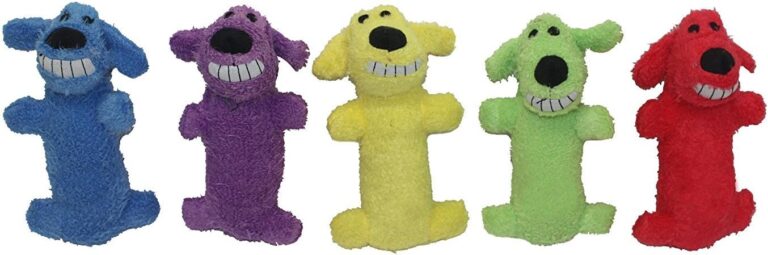 Loofa Dog 'The Original' Assorted Colors (Purple, Red, Green, and Blue) 6" Dog Toy