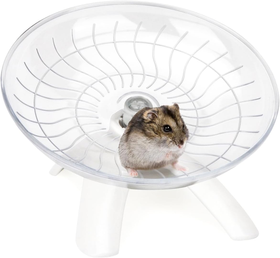 Hamster Wheel Silent Hamster Exercise Wheel Running Spinner Hamster Flying Saucer for Hamsters Gerbils Mice and Other Small Pets (White) Hamster Wheel Silent Hamster Exercise Wheel Running Spinner Hamster Flying Saucer for Hamsters Gerbils Mice and Other Small Pets (White)