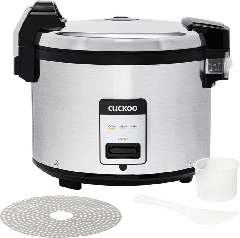 CUCKOO Commercial Rice Cooker & Warmer, Extra Large Rice Cooker 30-Cup Uncooked / 60-Cup Cooked, Professional Industrial Grain Cooker with Large Capacity, Easy One-Touch Operation, Silver (CR-3032)