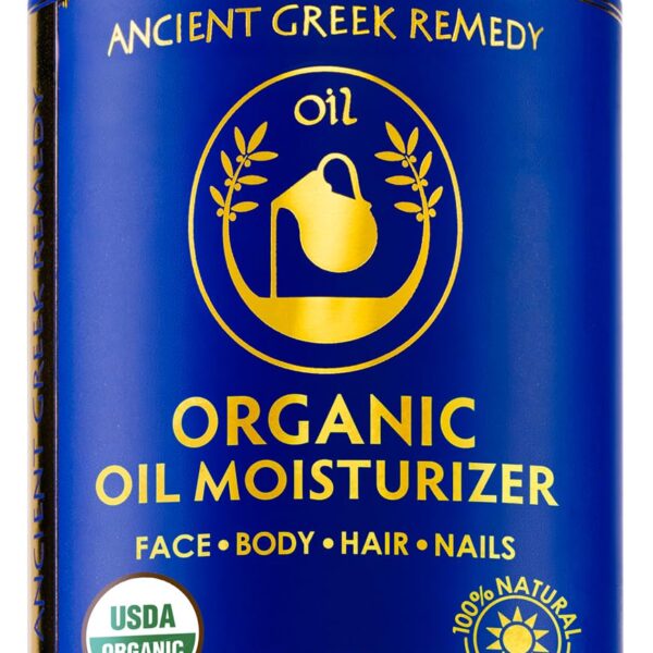 Ancient Greek Remedy Body Oil - Organic After Shower Face Oil & Body Moisturizer for Dry Skin - Almond, Jojoba, Olive, Lavender, Vitamin E Oils - Natural Clean Facial Skincare for Women & Men 4 oz