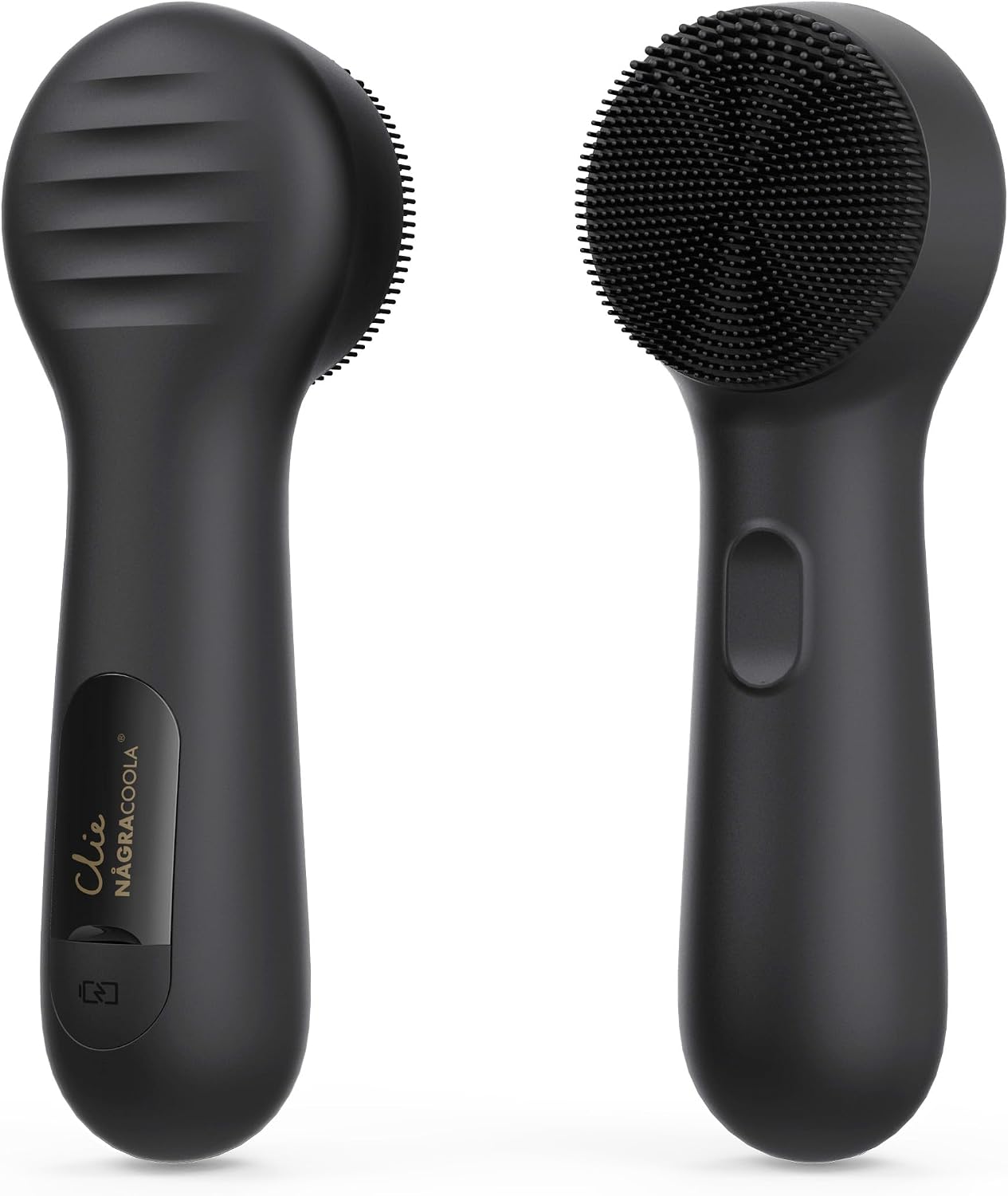 Silicone Face Scrubber, NgraCoola CLIE 2.0 Facial Cleansing Brush, Rechargeable, Waterproof Face Scrub Brush for Cleansing, Exfoliating, Massaging, Electric Facial Exfoliator for Women & Men - Black Silicone Face Scrubber, NgraCoola CLIE 2.0 Facial Cleansing Brush, Rechargeable, Waterproof Face Scrub Brush for Cleansing, Exfoliating, Massaging, Electric Facial Exfoliator for Women & Men - Black