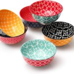 DOWAN 10 oz Small Bowls Set of 6 - Ceramic Ice Cream Bowls, Small Dessert Bowls for Cereal, Snacks, Dipping Bowl for Kirchen, Decorative Bowls, Dishware and Microwave Safe, Portion Control Bowl