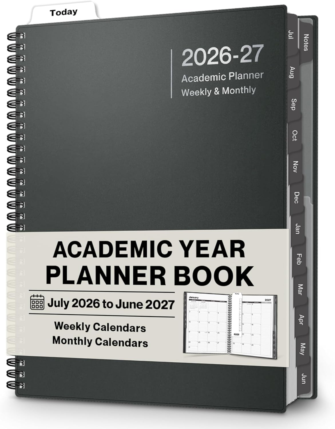Dunwell Planner 2026-2027 8.5x11, July 2026 to June 2027, Weekly and Monthly Academic Year Planner Calendar, Flexible Cover, Wirebound, Laminated Tabs Dunwell Planner 2026-2027 8.5x11, July 2026 to June 2027, Weekly and Monthly Academic Year Planner Calendar, Flexible Cover, Wirebound, Laminated Tabs