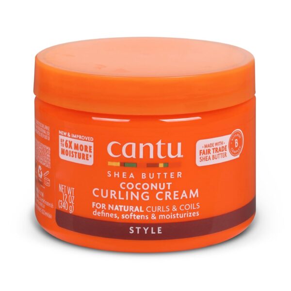 Cantu Coconut Curling Cream with Shea Butter for Natural Hair, 12 oz