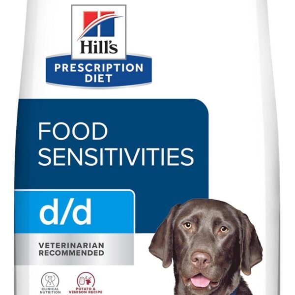 Hill's Prescription Diet d/d Food Sensitivities Dry Dog Food, Potato & Venison, 25 lb. Bag