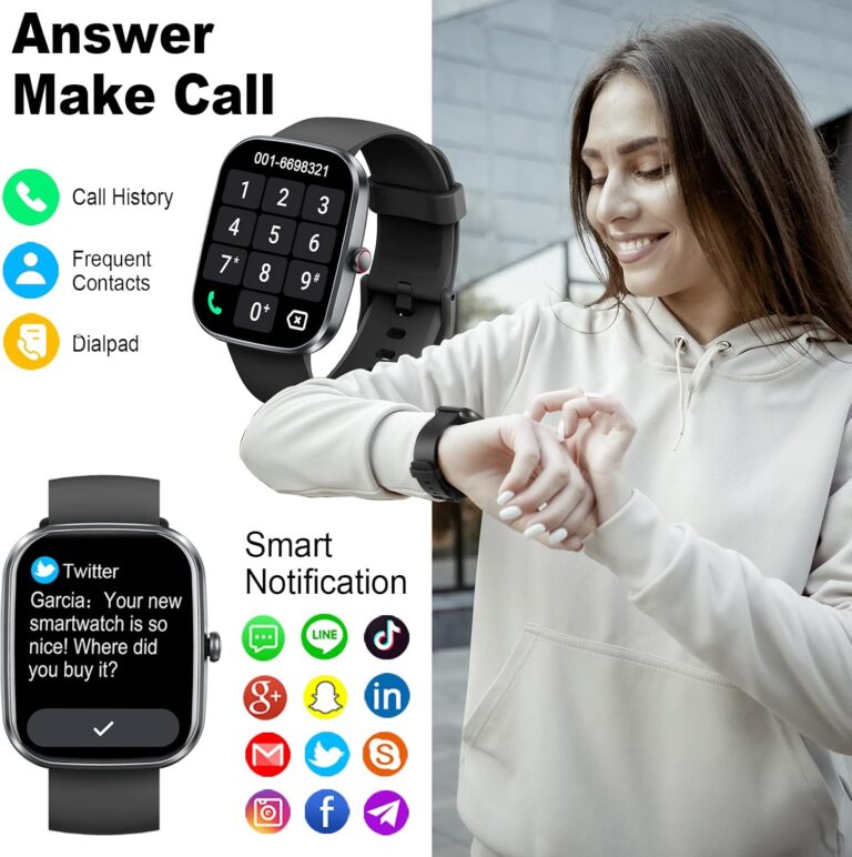 Smart Watch 2026 NEW 1.91" Smartwatch for Men Women(Answer/Make Call),Fitness Watch with 110+ Sport Modes, Reloj Inteligente with Sleep Monitor/Heart Rate/Step/Calories/IP68 Waterproof,for Android iOS
