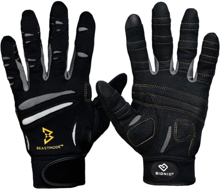 Bionic Men's Beastmode Full Finger Gym Workout Gloves
