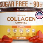 Sugar-Free Marine Collagen Gummies (90 Collagen Chews) Potent 500mg Collagen Gummy for Hair Growth, Healthier Skin & Nails, Pore Reducer & Elasticity Hydrolyzed, Gluten Free, Boosted w Shuddha Gugulu