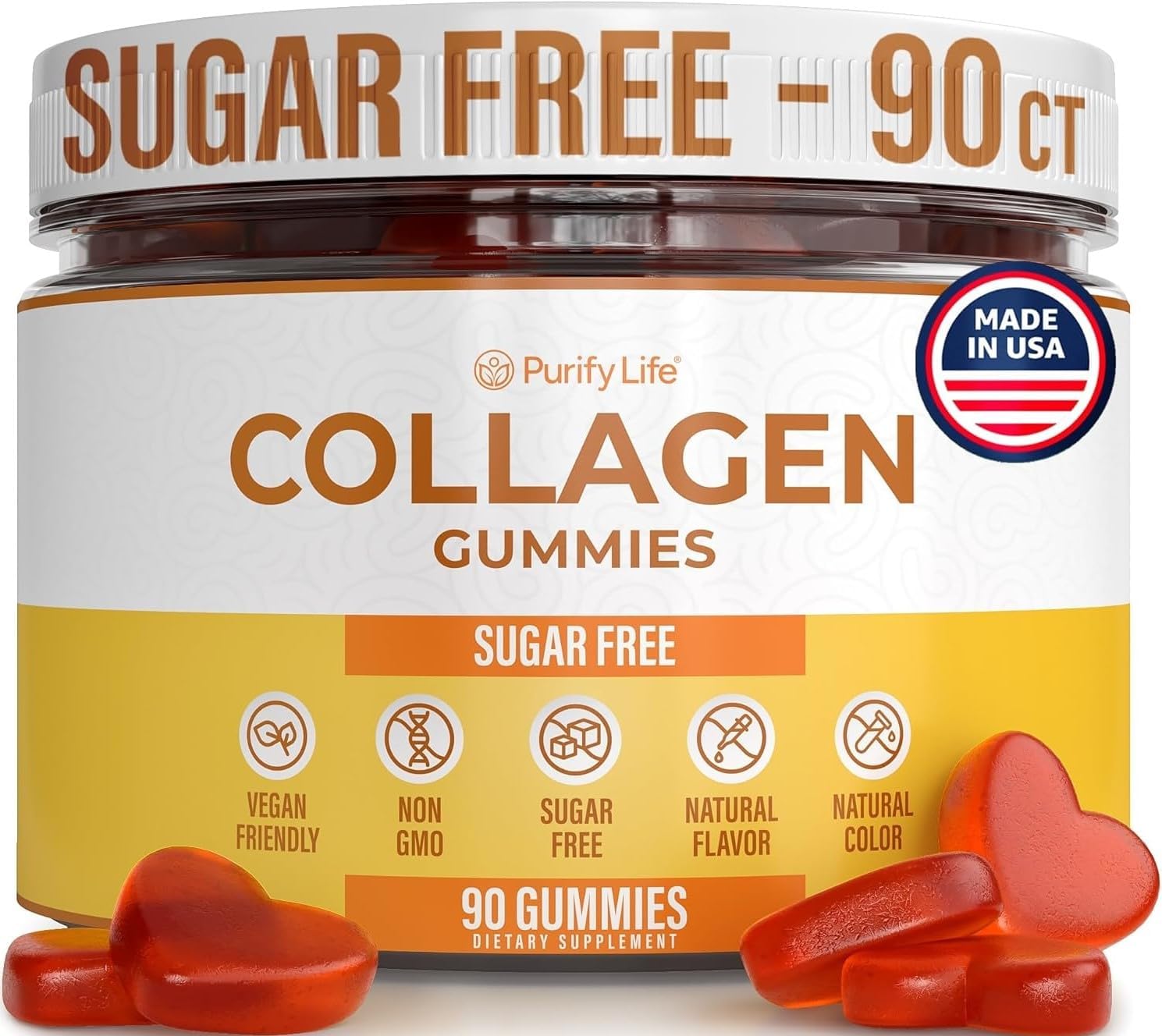 Sugar-Free Marine Collagen Gummies (90 Collagen Chews) Potent 500mg Collagen Gummy for Hair Growth, Healthier Skin & Nails, Pore Reducer & Elasticity Hydrolyzed, Gluten Free, Boosted w Shuddha Gugulu Sugar-Free Marine Collagen Gummies (90 Collagen Chews) Potent 500mg Collagen Gummy for Hair Growth, Healthier Skin & Nails, Pore Reducer & Elasticity Hydrolyzed, Gluten Free, Boosted w Shuddha Gugulu
