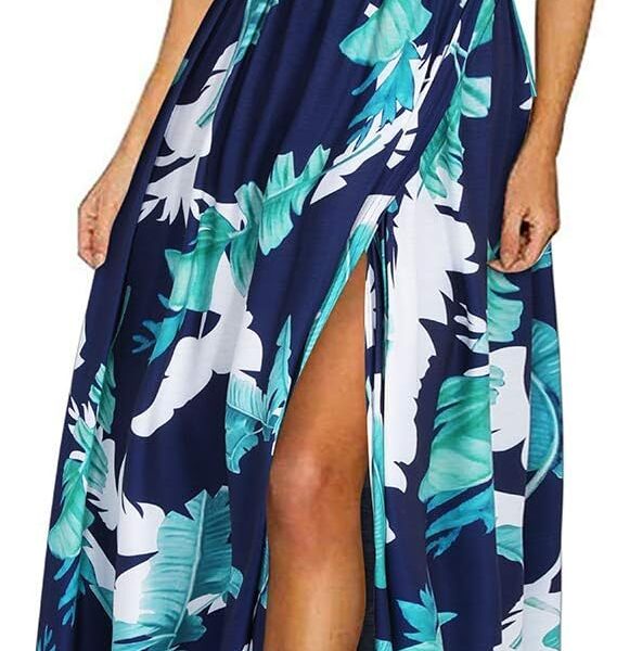 KILIG Women's Summer Floral Beach Flowy Split Maxi Long Dresses