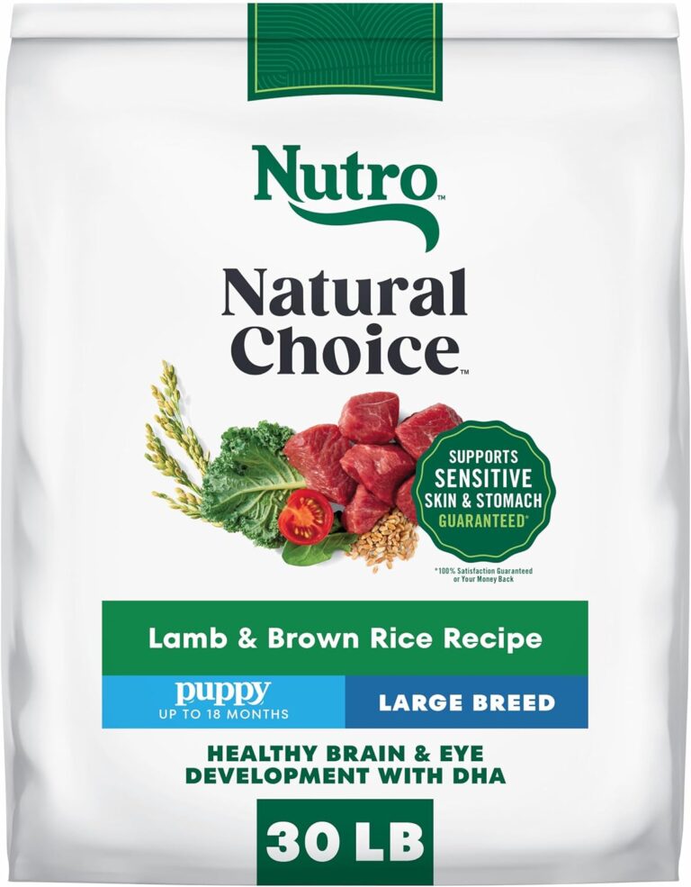 Nutro Natural Choice Dry Dog Food Large Breed, Puppy Food Dry Recipe, Lamb and Brown Rice Recipe, 30 lbs.