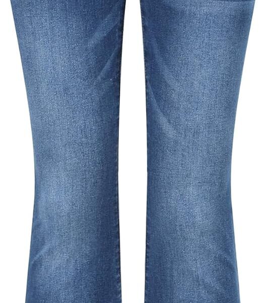 THUNDER STAR Womens Stretchy Mid Rise Flare Jeans Distressed Denim Bell Bottom Pants