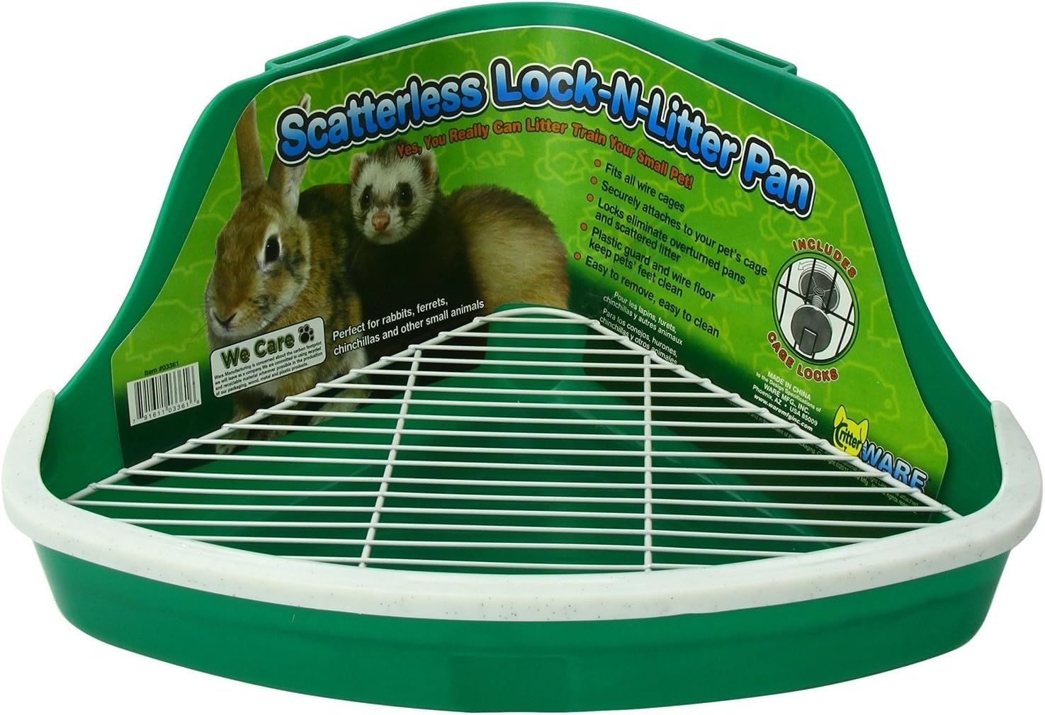 Ware Manufacturing Plastic Scatterless Lock-N-Litter Bigger Pet Pan, Jumbo - Colors May Vary Ware Manufacturing Plastic Scatterless Lock-N-Litter Bigger Pet Pan, Jumbo - Colors May Vary