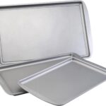 Farberware Nonstick Bakeware 3-Piece Cookie Pan Set, Baking Sheet Set, Gray