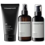 HOMMEFACE Mens Daily Trio 3-Step Daily Routine Set with Face Wash, Herbal Spray Toner & Moisturizer - Korean Skincare Technology with CICA, Tea Tree Leaf & Witch Hazel Extracts, for All Skin Types