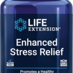 Life Extension Enhanced Stress Relief, Lemon Balm Extract, L-theanine, decompress with This Supplement for Stress, Gluten-Free, Non-GMO, Vegetarian, 30 Capsules