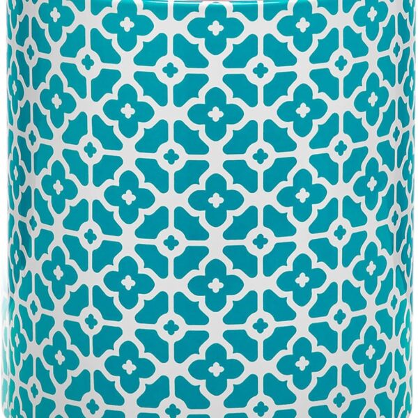 DOWAN Colorful Large Utensil Holder, 7.2" x 6.2" Ceramic Kitchen Utensil Holder for Countertop, Vibrant Patterned Utensil Crock with Protection Cork Mat, Utensil Caddy for Housewarming & Wedding Gift