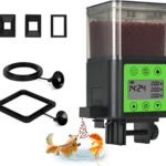 Lychee Automatic Fish Feeder USB Rechargeable 320ML Large Capacity Aquarium Fish Food Dispenser with Two Feeding Ring, Moisture-Proof-Aquarium Electric Timer Feeder for Vacation Business Trips