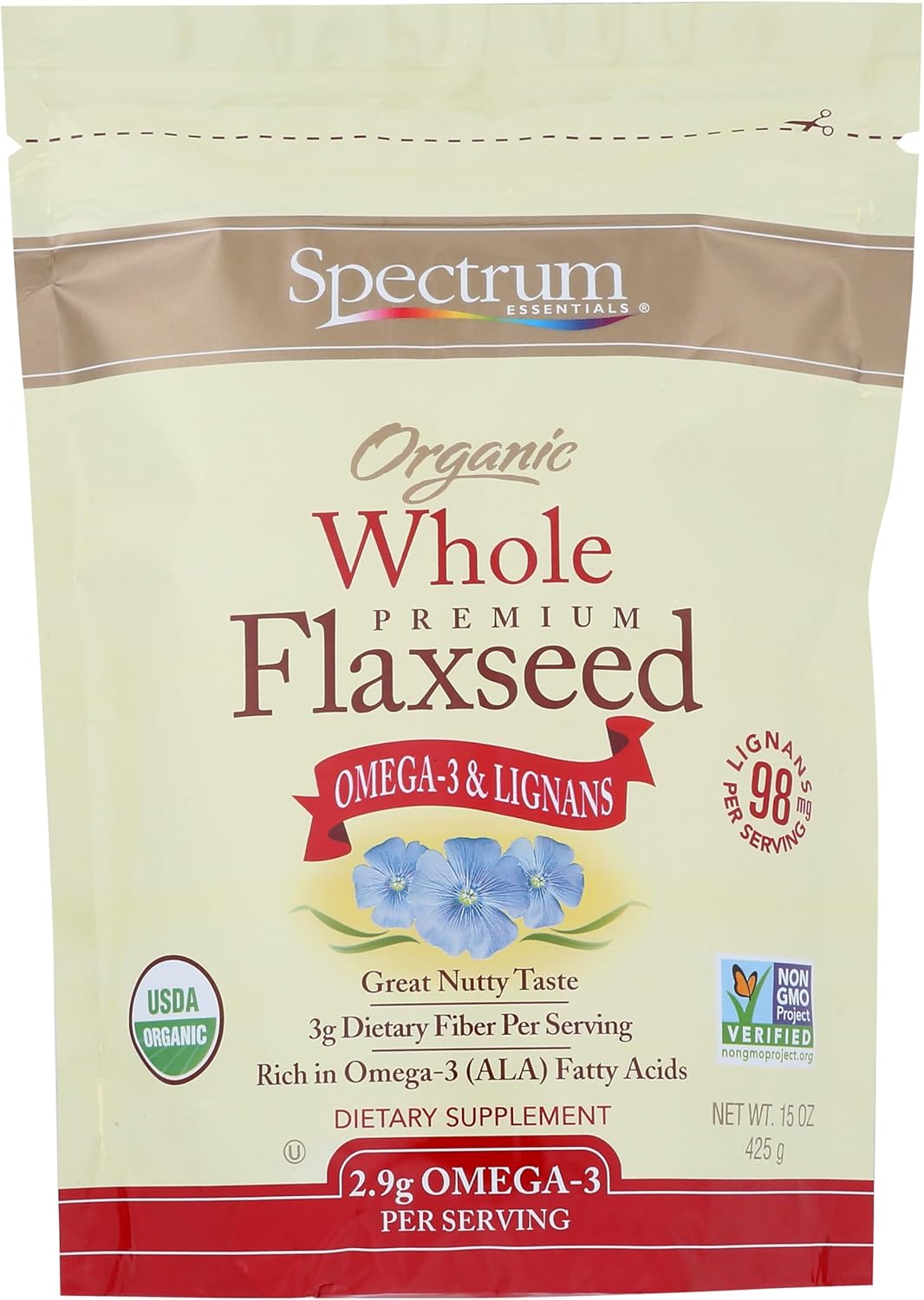 Spectrum Organic Whole Flaxseed, 15 oz Spectrum Organic Whole Flaxseed, 15 oz