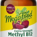MegaFood Extra Strength Methyl B12 Vitamins, Bioavailable Vitamin B12 3000mcg Per Serving, Supports Energy Metabolism & Nervous System Health, Beet Root, Vegan, Gluten Free, 90 Capsules, 90 Servings