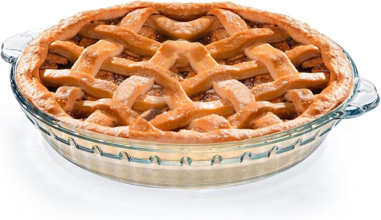 1 Pack Glass Pie Plate with Handles, 7 Inches Baking Dish, Clear Glass Serving Plate for Snacks, Salads, Desserts,Fruits (1)