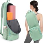 Yoga Mat Bag Carrier Side Mesh Zipper Pocket Exterior Wet Compartment Lightweight Waterproof Yoga Bag for Mat