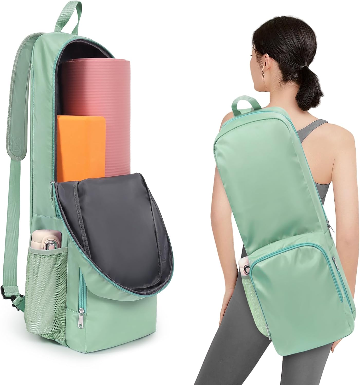 Yoga Mat Bag Carrier Side Mesh Zipper Pocket Exterior Wet Compartment Lightweight Waterproof Yoga Bag for Mat Yoga Mat Bag Carrier Side Mesh Zipper Pocket Exterior Wet Compartment Lightweight Waterproof Yoga Bag for Mat