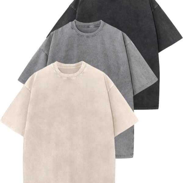 Yimoon Oversized Tshirts for Women Acid Wash Cotton Tee Shirts Baggy Boyfriend Vintage Streetwear Tops